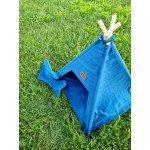 TeePee stan Golden dog 75 x 75 x 90 cm - modrý